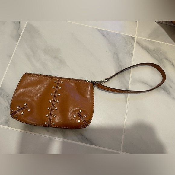 MICHAEL KORS ASTOR Silver Studded collection. Wristlet - Picture 1 of 4